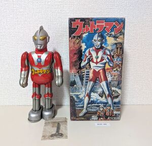 80MK44 当時物 ビリケン商会 ウルトラマン ゼンマイ歩行 ブリキ人形 フィギュア 1990 BILLIKEN ゼンマイ式 昭和レトロ 動作未確認