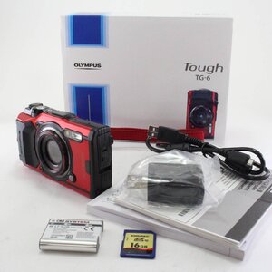 OLYMPUS デジタルカメラ Tough TG-6 レッド 1200万画素CMOS F2.0 15m 防水 100kgf耐荷重 GPS 内蔵Wi-Fi TG-6RED