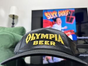 USA企業 OlympiaBrewing オリンピアビール　メッシュキャップ　黒