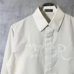 ［美品］ディオール　ピータードイグ　ロゴ刺繍　長袖シャツ　ホワイト　即完売モデル