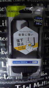 ELECOM iPhone 13 Pro(3眼用)TOUGH SLIM LITE フィンガーベルト ブラック 全周配置したエアクッションと背面特殊樹脂採用 ストラップホール