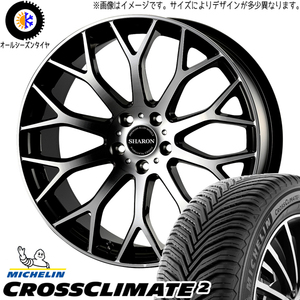 255/45R20 オールシーズンタイヤホイールセット アリア B6 B9 etc (MICHELIN CROSSCLIMATE & SHARON 5穴 114.3)