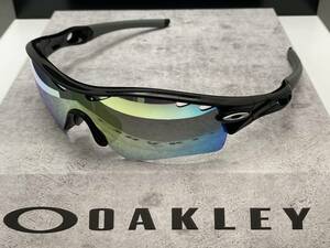 偏光★OAKLEYオークリーRADAR レーダーパス 黒ブラック×シルバー/POLARIZE 24K GOLDミラー USA製サングラスドライブ釣り ゴルフランニング