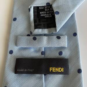 FENDI(フェンディ) スカイブルードットズッカネクタイ