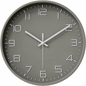 新品 Nbdeal NEW-4879 灰色 clock wall 0cm 夜間秒針停止機能付き 電波時計 掛け時計 189