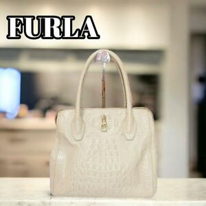 FURLA　クロコ押し　フルラ　 トートバッグ