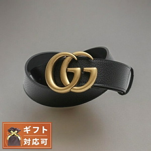 グッチ GUCCI ベルト 406831-DJ20T-1000-95 メンズ ブラック ゴールド カーフスキンレザー マーモント ダブルGバックル ベルト