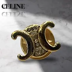 【希少】入手困難 CELINE トリオンフ ピンバッチ ラインストーン ゴールド