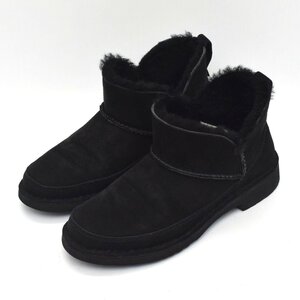 UGG アグ MELROSE メルローズ アンクル丈 ムートン ブーツ SIZE:23.5m 1103807 黒 [S207005]