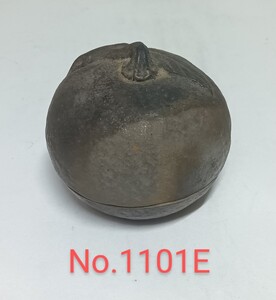 備前焼 香合 柿 陶峰 在銘 箱なし　No.1101D 茶道具 香道具 ★岡山発送★(広島発送品同梱不可)