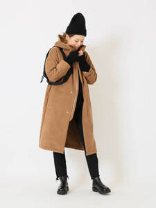 美品★ドゥーズィエムクラス　Chameau manteau hoodie coat camel 