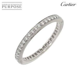 カルティエ Cartier フル ダイヤ #52 リング Pt プラチナ 指輪 Diamond Ring【証明書付き】 90255843