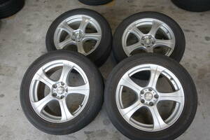 ホイール付Weji 18×7.5J 5H 114.3+38 夏タイヤ 235/55R18 ヨコハマ　ハリアー等 4本 H-22