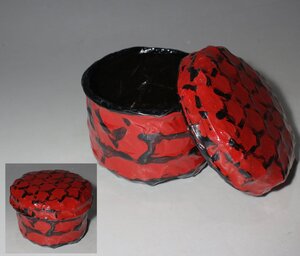 時代市場■珍品■漆造籠菓子器■漆芸品・茶道具