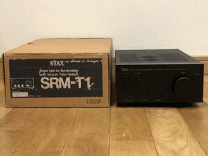 即決/送無 STAX スタックス SRM-T1 希少=幻のダブルトランス仕様 メーカーメンテ済み=真空管/電解ケミコン交換 真空管/半導体=ハイブリッド