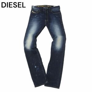 イタリア製★ DIESEL ディーゼル 通年 SAFADO 0880W USED加工★ スリムストレート デニム パンツ ジーンズ Sz.27　メンズ　C4B02480_6#R