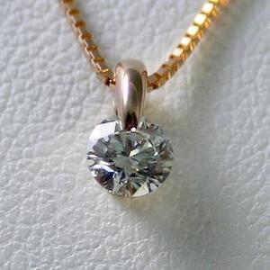 ダイヤモンド ネックレス K18PG 一粒 0.4ｃｔ 鑑定書付 0.427ct Eカラー VVS2クラス 3EXカット H&C CGL TOR0889-k1p KDP*KP