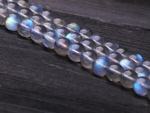 [EasternStar] 海外発送 7A カラフル ラブラドライト 曹灰長石 Labradorite 玉径7.5mm 1連売り 長さ約40cm