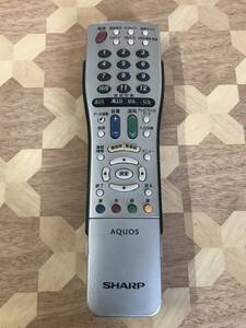 中古品 SHARP　シャープ　AQUOS　アクオス　TVリモコン　GA550WJSA 2401m5