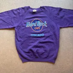 80s Hard Rock Cafe スウェット Chicago パープル L