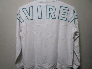 新品！定価10780円！AVIREX BIG LOGO CREWNECK SWEAT・2XL・白／ホワイト（アヴィレックスビッグロゴスウェットトレーナー）