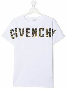 GIVENCHY KIDS カモフラージュロゴプリントコットンTシャツ 8歳用 白