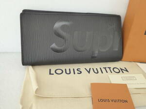 新品 未使用 正規品 LOUIS VUITTON×Supreme ルイヴィトン シュプリームコラボ エピ ポルトフォイユ ブラザ M67721 メンズ 長財布 B2-A