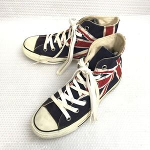 CONVERSE/コンバース★イギリス国旗/ハイカットスニーカー【size:4/22.5/navy/ネイビー】ユニオンジャック/sneakers/Shoes/trainers◆B-184