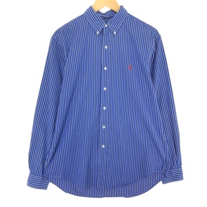 古着 ラルフローレン Ralph Lauren CLASSIC FIT クラシックフィット 長袖 ボタンダウンストライプシャツ メンズL /eaa454436