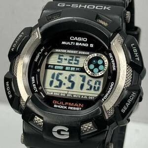 美品 G-SHOCK GW-9100-1JF GULFMANガルフマン タフソーラー 電波受信 電波ソーラー マルチバンド5 タイドグラフ ブラック チタンパーツ