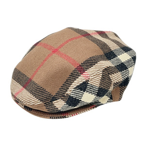 中古AB/使用感小 BURBERRY バーバリー ハンチング Mサイズ ノバチェック 帽子 ハット ユニセックス ブラウン 20491253