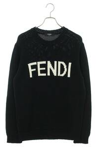 フェンディ FENDI FZZ387 A3M3 サイズ:52 ロゴクルーネックニット 中古 BS99