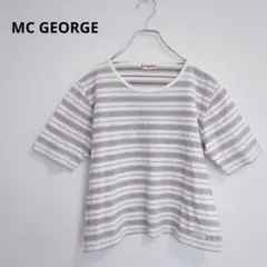 MC GEORGE　半袖Tシャツ　日本製　綿100％　M　紫赤緑　カジュアル