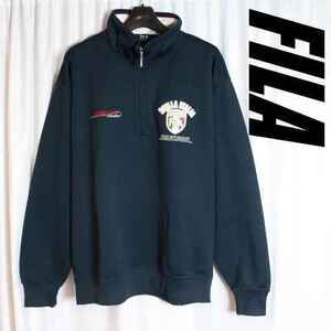 フィラ FILA BIELLA ITALIA ハーフジップ！トラックトップス ジャージジャケット スウェットパーカーL トレーナーシャツ プルオーバー 1104