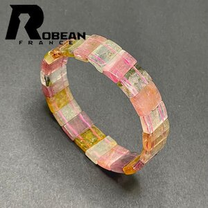 絶賛 EU製 定価11万円★ROBEAN・ウォーターメロントルマリン★アクセサリー ブレスレット パワーストーン天然石バングル 12*4.1mm 1001G490