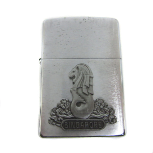 ジッポー ZIPPO B 01 オイルライター シンガポール マーライオン ケース付き シルバー色 /YS8 ■GY18 その他