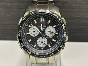 J121-J9-4701◎CASIO カシオ オシアナス クロノグラフ ソーラー メンズ 可動 ジャンク 現状品①◎