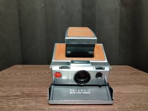 ポラロイド　POLAROID　SX-70　LAND CAMERA　茶色　革ケース、フラッシュバー付