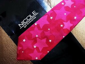 ★良品★3R04853【NICOLE】ニコル「星 スター 柄」ネクタイ