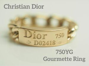 Dior ディオール　ゴルメットリング 750YG K18 48号(10号弱)