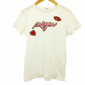 エムエスジーエム MSGM Tシャツ カットソー ロゴ 半袖 白 ホワイト ■GY09 キッズ