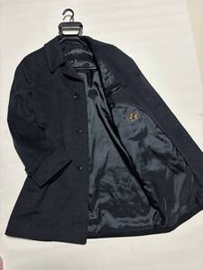 【美品】カシミヤコート メンズ M チャコールグレー Moncada モンカーダ 通勤 通学 男性用 紳士服 軽い防寒着 ミドル丈 ショート丈カシミア