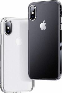 2304181☆ ONES 艶消し 透明 iPhone Xs/X ハード ケース 米軍MIL規格 超耐衝撃 エアバッグ〔 マット感高靭性強化PCガードボード