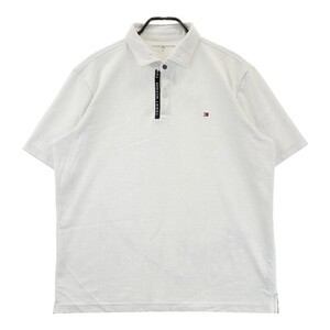 TOMMY HILFIGER GOLF トミー ヒルフィガーゴルフ 半袖ポロシャツ 英字総柄 ホワイト系 XL [240101298455] ゴルフウェア メンズ