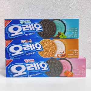 韓国　チョコミント　ストロベリー シナモン OREO　韓国オレオ　オレオ　韓国限定　菓子　海外　お菓子　新品未開封