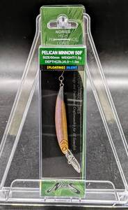 　送料込みノリーズ 　ペリカンミノー50F　セミホロＤＸブラウンＬＸＴ　NORIES PELICAN MINNOW 50F 　エリア　トラウト