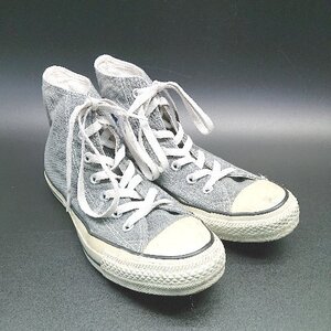 ◇ CONVERSE コンバース 紐調節　ブランドロゴ　シンプル スニーカー サイズ24.5 グレー系 レディース E