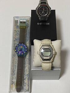 G-SHOCK CASIO SWACH カシオ ジーショック 腕時計 デジタル クォーツ ユニセックス　3点セットまとめ売り