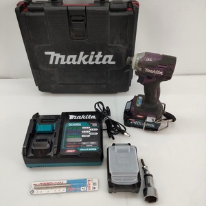 05w00570★1円~ 【電動工具】 makita(マキタ) インパクトドライバ TD001GDX バッテリー2個付き 中古品