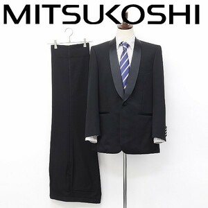 美品◆MITSUKOSHI/三越 ショールカラー タキシードカラー フォーマル スーツ ブラック